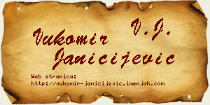 Vukomir Janičijević vizit kartica